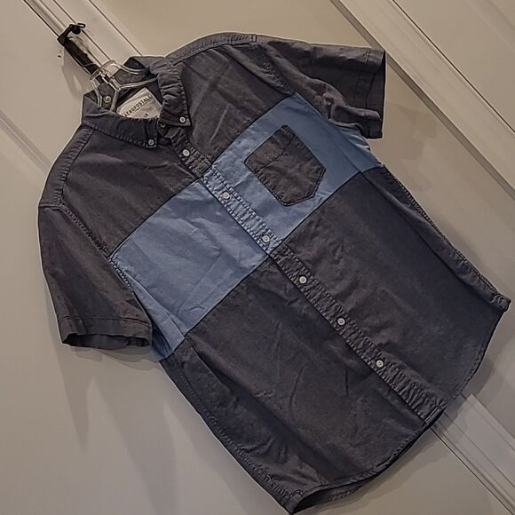 Aeropostale Other - Aeropostale  L/G  button front shirt blue & blk colorblind shirt